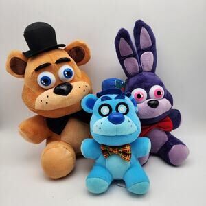 FNAF Fazbear Bonnie Freddy Frostbear Plush Stuffed Toys Five Nights Funko Bundle